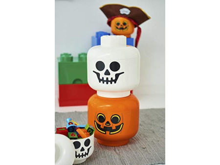 LEGO Boîte en forme de tête STORAGE HEAD SKELETON, S, blanc