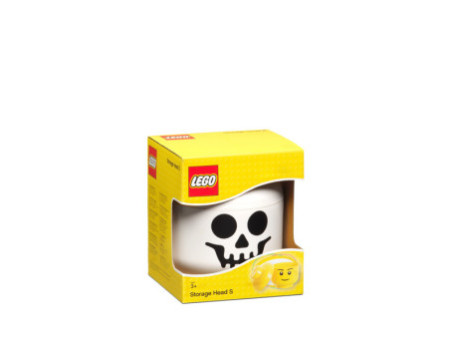 LEGO Boîte en forme de tête STORAGE HEAD SKELETON, S, blanc