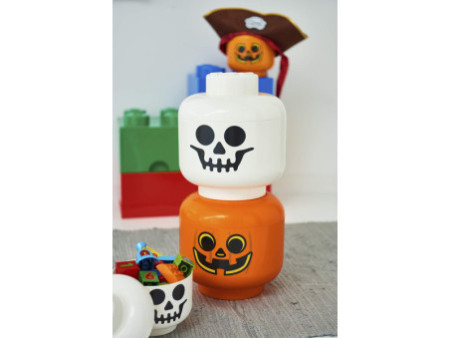 LEGO Boîte en forme de tête STORAGE HEAD PUMPKIN, S, orange