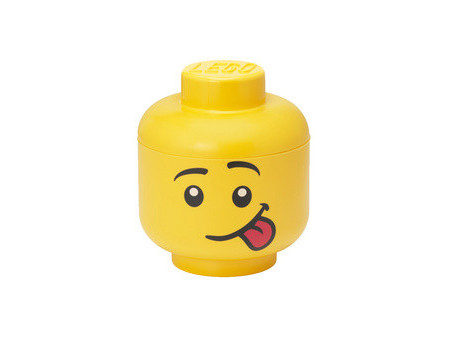 LEGO Boîte en forme de tête STORAGE HEAD SILLY, L, jaune