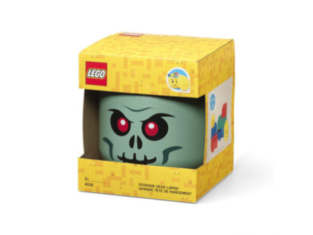LEGO Boîte en forme de tête STORAGE HEAD GREEN SKELETON, L
