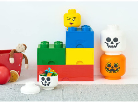 LEGO Boîte en forme de tête STORAGE HEAD GREEN SKELETON, L