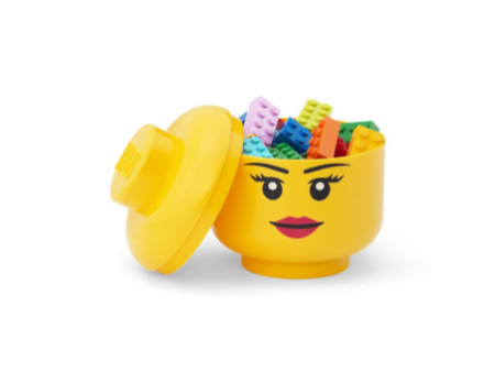 LEGO Mini-boîte en forme de tête STORAGE HEAD GIRL, jaune