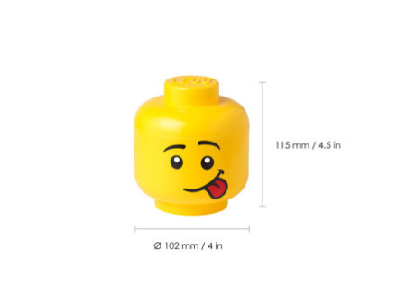 LEGO Mini-boîte en forme de tête STORAGE HEAD SILLY, jaune