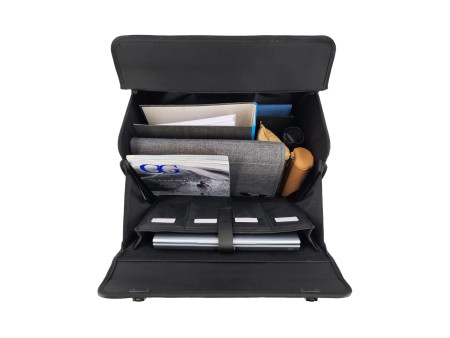 STOP Valise pour pilotes rPET SAMAR, PET recyclé, noir