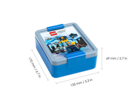 LEGO Gourde + Boîte à goûter LUNCH SET CITY, bleu