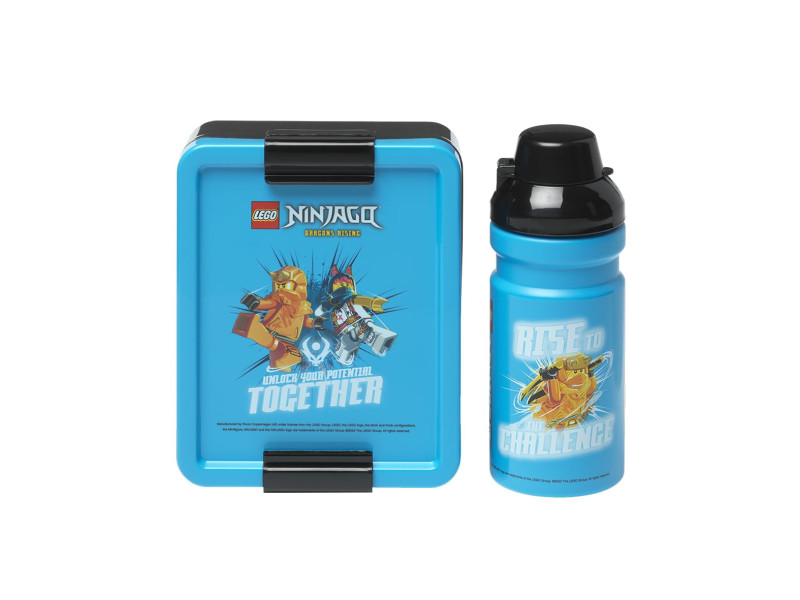 LEGO Gourde + Boîte à goûter LUNCH SET NINJAGO, bleu/noir