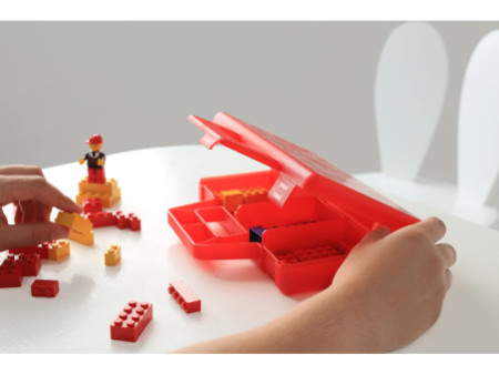 LEGO Mallette de tri SORTING CASE TO GO, rouge translucide