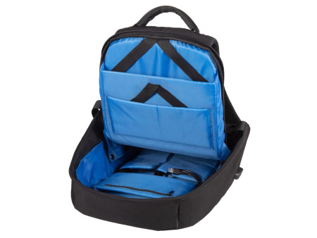 STOP Sac à dos pour PC portable SAFEPAK RPET ANTIGUA, noir