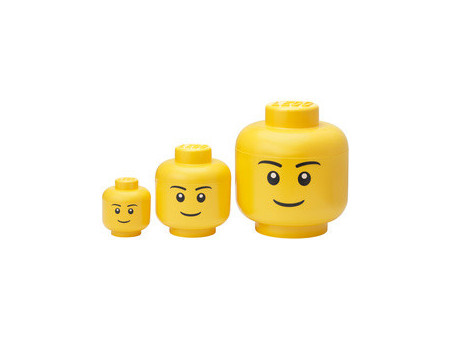 LEGO Set de boîtes en forme de tête STORAGE HEAD SILLY