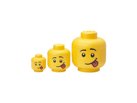 LEGO Set de boîtes en forme de tête STORAGE HEAD SILLY