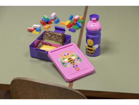 LEGO Gourde + Boîte à goûter LUNCH SET BEE, lilas