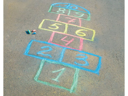 EBERHARD FABER Craie de trottoir Fluo, étui en carton de 6