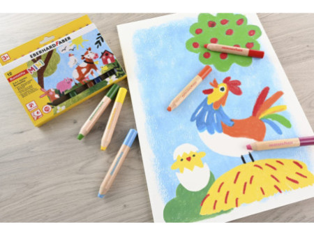 EBERHARD FABER Crayon de couleur 3 en 1 Jumbo MINI MAXI