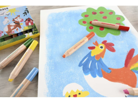 EBERHARD FABER Crayon de couleur 3 en 1 Jumbo MINI MAXI