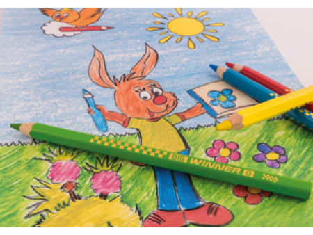 EBERHARD FABER Crayon de couleur BIG WINNER, étui de 12