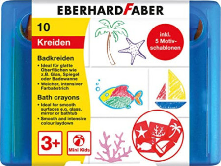 EBERHARD FABER Craie pour le bain Mini Kids, étui de 10