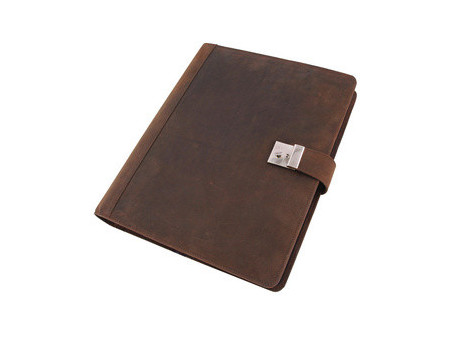 Alassio Porte-documents avec serrure, cuir Hunter, marron