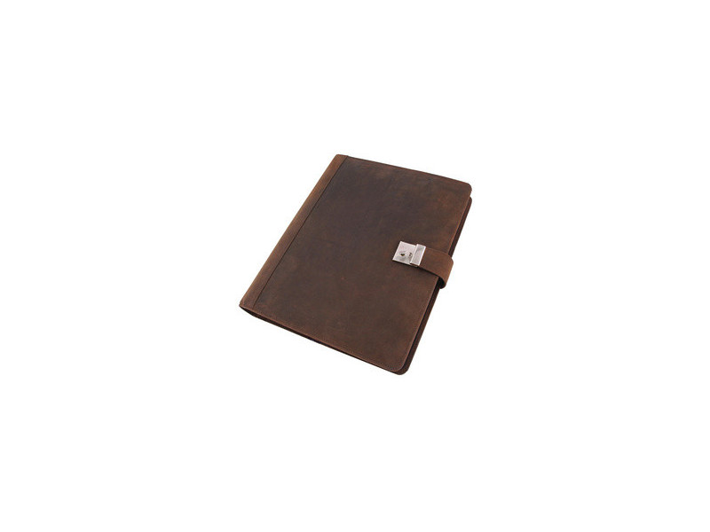 Alassio Porte-documents avec serrure, cuir Hunter, marron