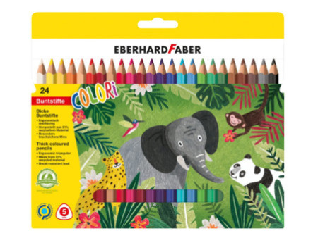 EBERHARD FABER Crayon de couleur COLORI Jumbo, étui de 24