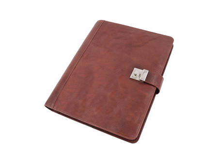 Alassio Porte-documents avec serrure, cuir Hunter, marron