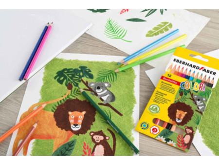 EBERHARD FABER Crayon de couleur COLORI, étui carton de 12