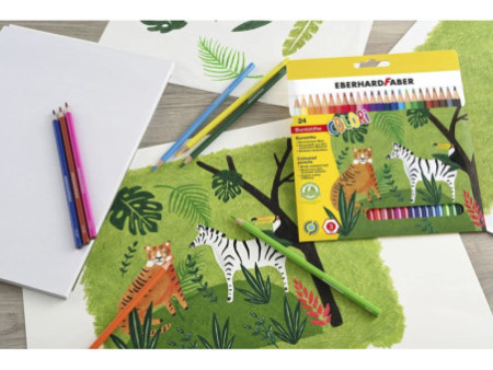 EBERHARD FABER Crayon de couleur COLORI, étui carton de 24