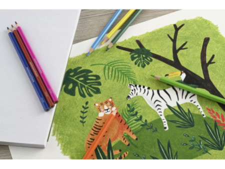 EBERHARD FABER Crayon de couleur COLORI, étui carton de 24