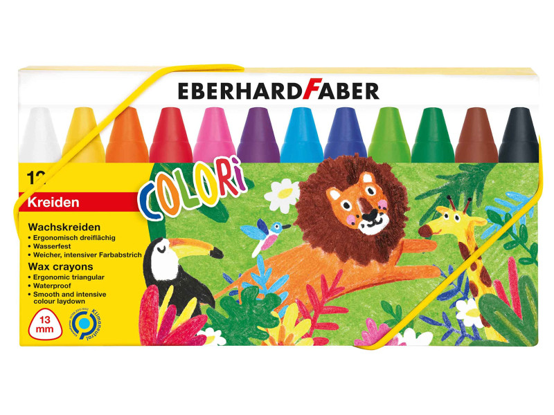 EBERHARD FABER Craie de cire COLORI, boîte en carton de 12