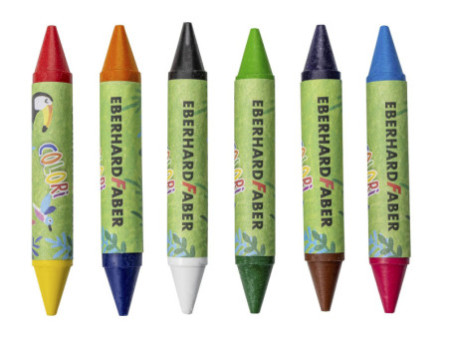 EBERHARD FABER Craie de cire double COLORI, étui de 6