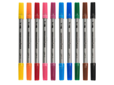 EBERHARD FABER Feutre double COLORI, étui carton de 10
