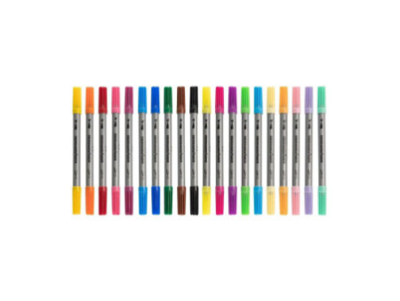 EBERHARD FABER Feutre double COLORI, étui carton de 20