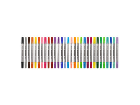 EBERHARD FABER Feutre double COLORI, étui carton de 30
