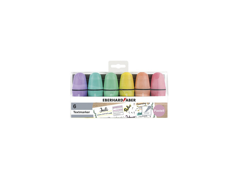 EBERHARD FABER Surligneur Mini Pastel NEW COLORS, étui de 6