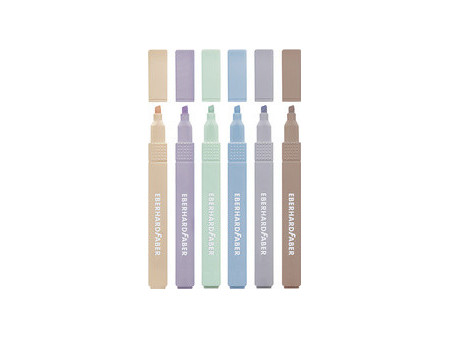 EBERHARD FABER Surligneur Slim, étui de 6, couleurs pastel