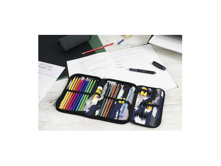 EBERHARD FABER Étui scolaire Camouflage, 32 pièces, gris