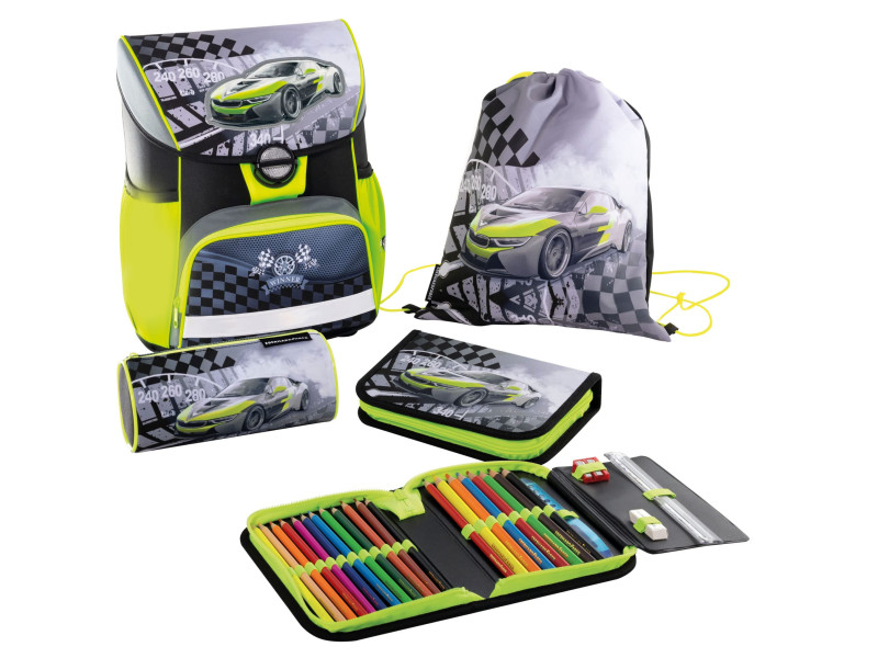 EBERHARD FABER Kit cartable EFAlino Race Car, 4 pièces
