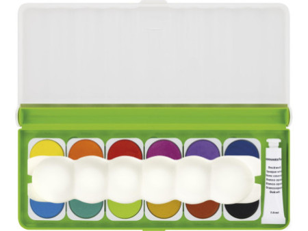 EBERHARD FABER Boîte de peinture GREEN WINNER, 12 couleurs