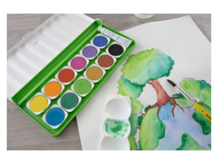EBERHARD FABER Boîte de peinture GREEN WINNER, 12 couleurs