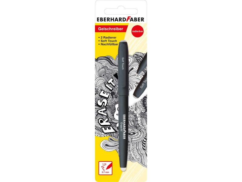 EBERHARD FABER Stylo encre gel Erase it!, noir