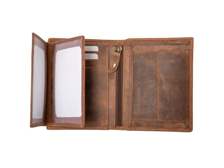 Alassio Portefeuille, format portrait, en cuir, marron