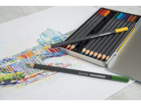 EBERHARD FABER Crayon de couleur Artist Color, étui de 12