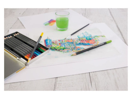 EBERHARD FABER Crayon aquarellable Artist Color, étui de 12
