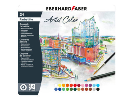 EBERHARD FABER Crayon aquarellable Artist Color, étui de 24