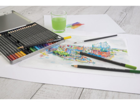 EBERHARD FABER Crayon aquarellable Artist Color, étui de 24