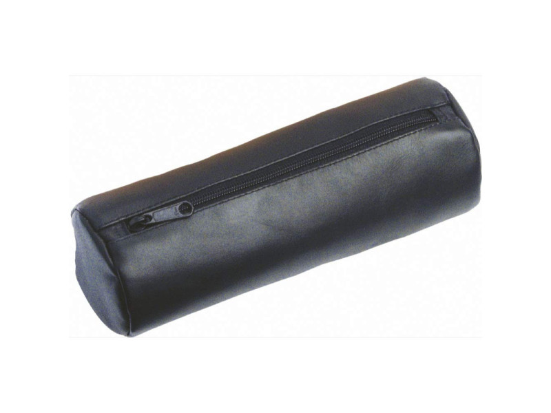 Alassio Trousse ronde XXL, en cuir, noir