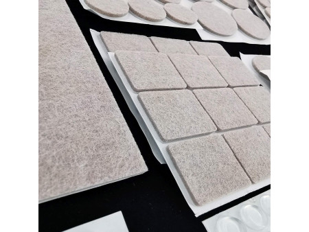 TerCasa Set de patins en feutrine, 164 pièces, gris