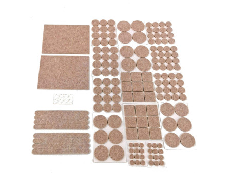 TerCasa Set de patins en feutrine, 164 pièces, gris