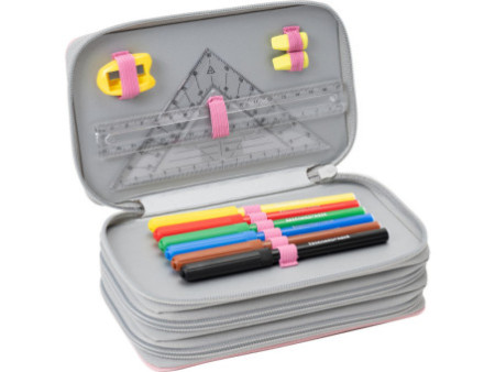 EBERHARD FABER Étui scolaire Triple Decker Chat, 36 pièces