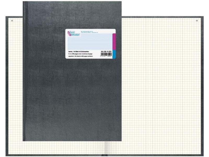 KÖNIG & EBHARDT livre de compte, format A4, quadrillé,